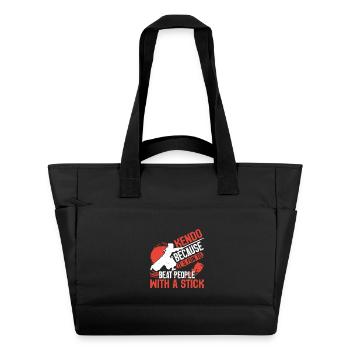  Kendo Swordsman Samurai Ninja Sinobi Kenjutsu - Water-Repellent Padded Bag - black - Front