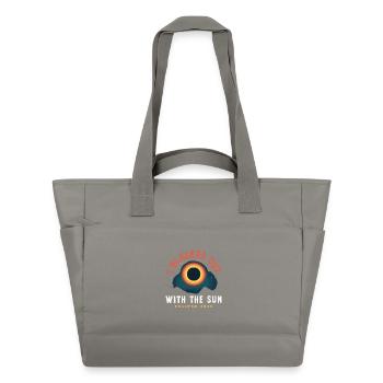 Solar eclipse 2026, August 12 - Water-Repellent Padded Bag - grey - Front