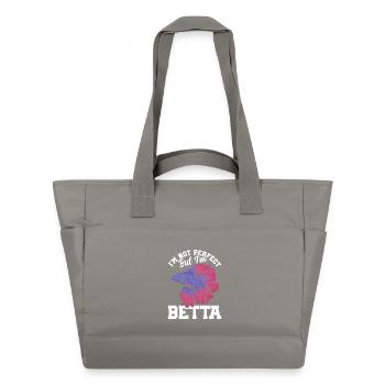 Siamesischer Kampffisch Ich bin nicht perfekt, aber ich bin - Wasserabweisende Padded Bag - Grau - Vorne