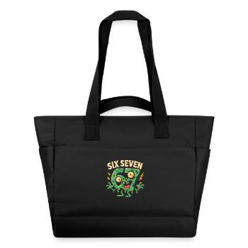 Six Seven 67 Humour d’horreur zombie Cerveau italien - Sac matelassé déperlant - noir - Devant
