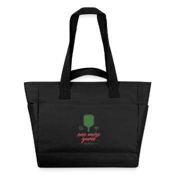 Pickleball Funny Player One More Game Play - Water-Repellent Padded Bag - black - Front