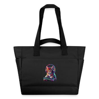 Gamer, Gaming, Video Gamer, Gamer, Cat - Water-Repellent Padded Bag - black - Front