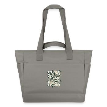 Leaf dance in natural tone - Water-Repellent Padded Bag - grey - Front