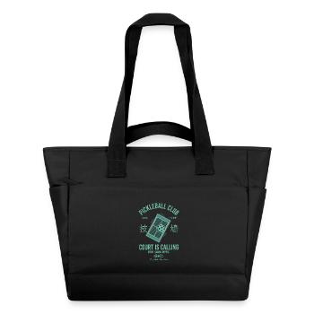 Pickleball-Court ruft den lustigen Spieler - Wasserabweisende Padded Bag - Schwarz - Vorne