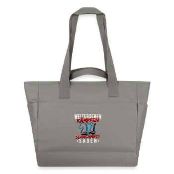 Weitergehen Kämpfen Schachmatt Sagen / Schach  - Wasserabweisende Padded Bag - Grau - Vorne