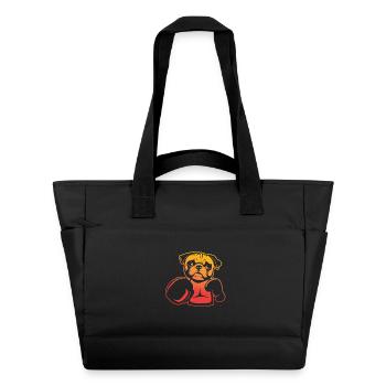 Carlin boxeur – Plaisir boxeur carlin - Sac matelassé déperlant - noir - Devant