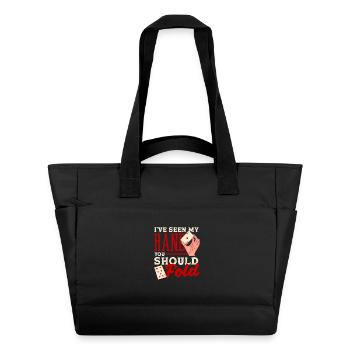 Du Solltest Passen Texas Holdem Poker Kartenspiel - Wasserabweisende Padded Bag - Schwarz - Vorne