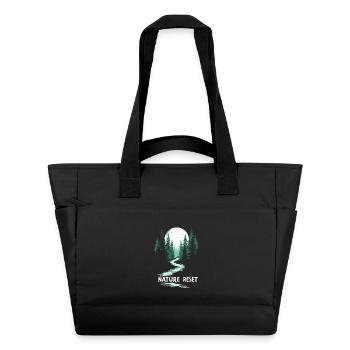Wander Slowly Langsames Wandern Wald - Wasserabweisende Padded Bag - Schwarz - Vorne