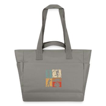 Bowling Skittles Vintage Graphic for Bowlers - Water-Repellent Padded Bag - grey - Front