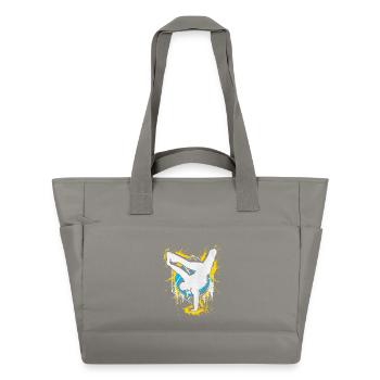 Breakdance Handstand Bboy - B-Boying Breakdancer - Wasserabweisende Padded Bag - Grau - Vorne
