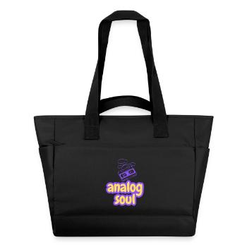 Cassette Soul Analogique Rétro - Sac matelassé déperlant - noir - Devant