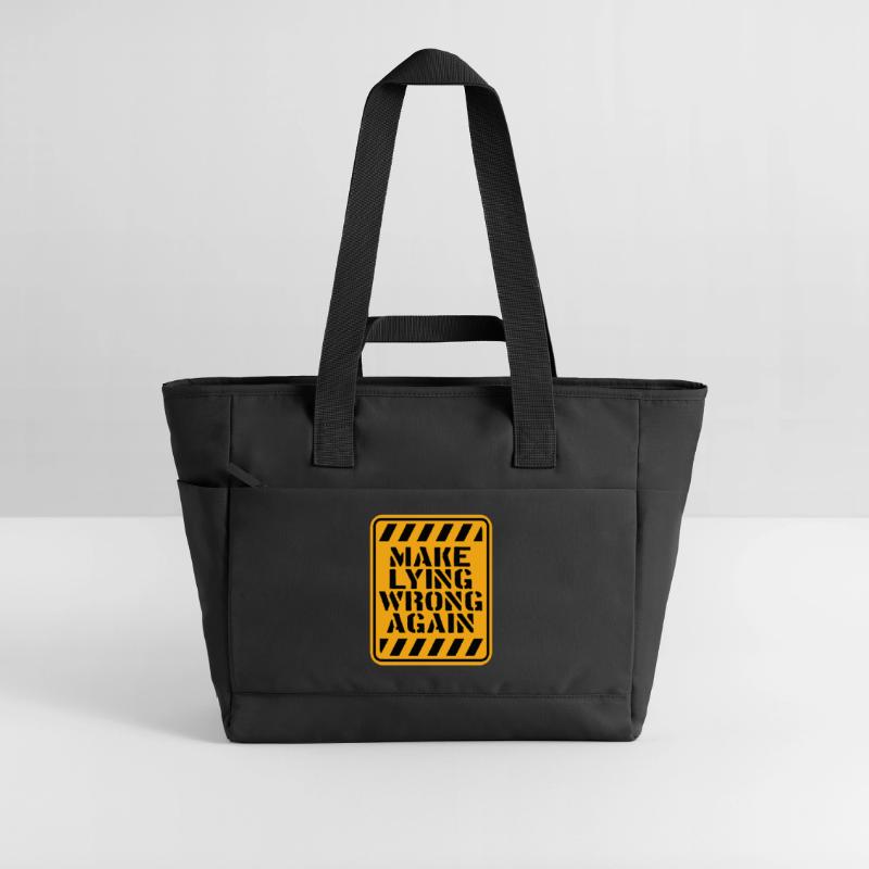 Make Lying Wrong Again Politisches Statement Logo Wasserabweisende Padded Bag