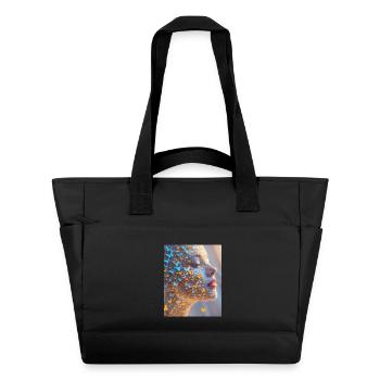 Art du visage de papillon - Sac matelassé déperlant - noir - Devant