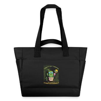 Sommerkaktus – Durstig, aber voller Leben - Wasserabweisende Padded Bag - Schwarz - Vorne
