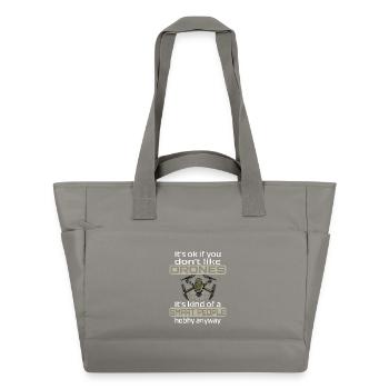 It's ok if you don't like drones - Water-Repellent Padded Bag - grey - Front