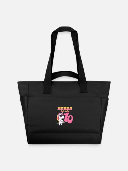 10th Birthday Unicorn - Water-Repellent Padded Bag - black