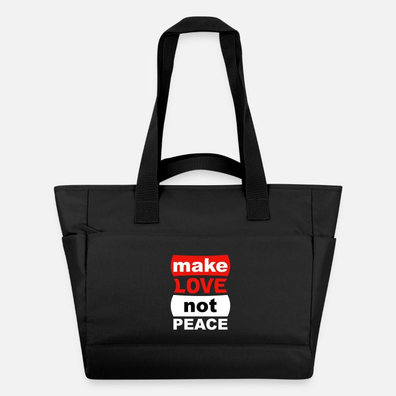 make love not peace - Water-Repellent Padded Bag - black