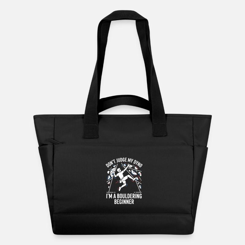 Don't Judge My Dyno—Boulder Beginner - Water-Repellent Padded Bag - black