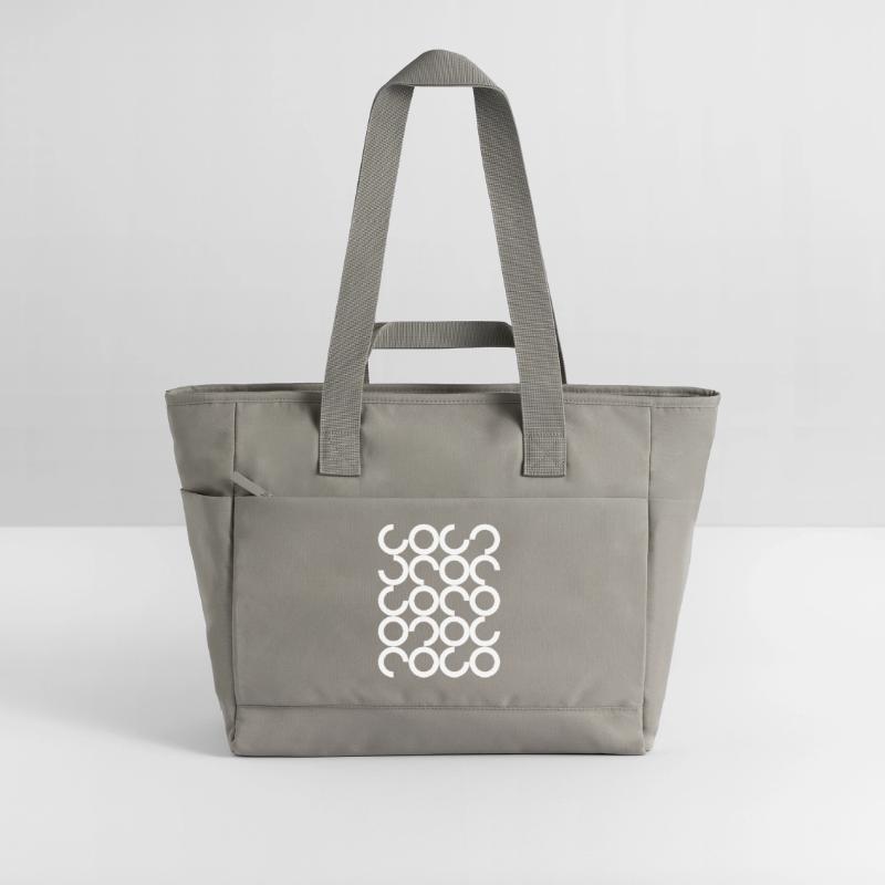 Interlocking Circle Chain Pattern Water-Repellent Padded Bag
