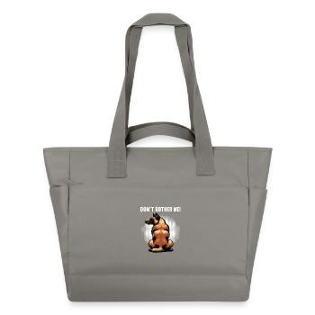 Don't Bother Me Malinois Belgian Shepherd Dog - Water-Repellent Padded Bag - grey - Front