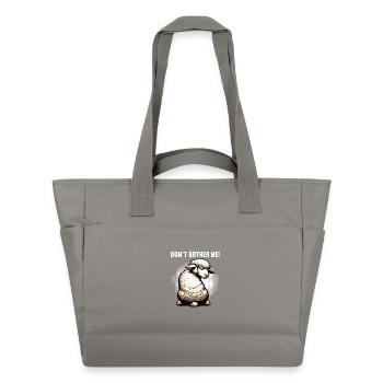 Ne me dérange pas, mouton, mouton, berger, porte-moutons, détenteur de moutons, - Sac matelassé déperlant - gris - Devant