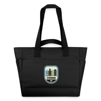 Stockholm Stadtmotive Patch - Wasserabweisende Padded Bag - Schwarz - Vorne