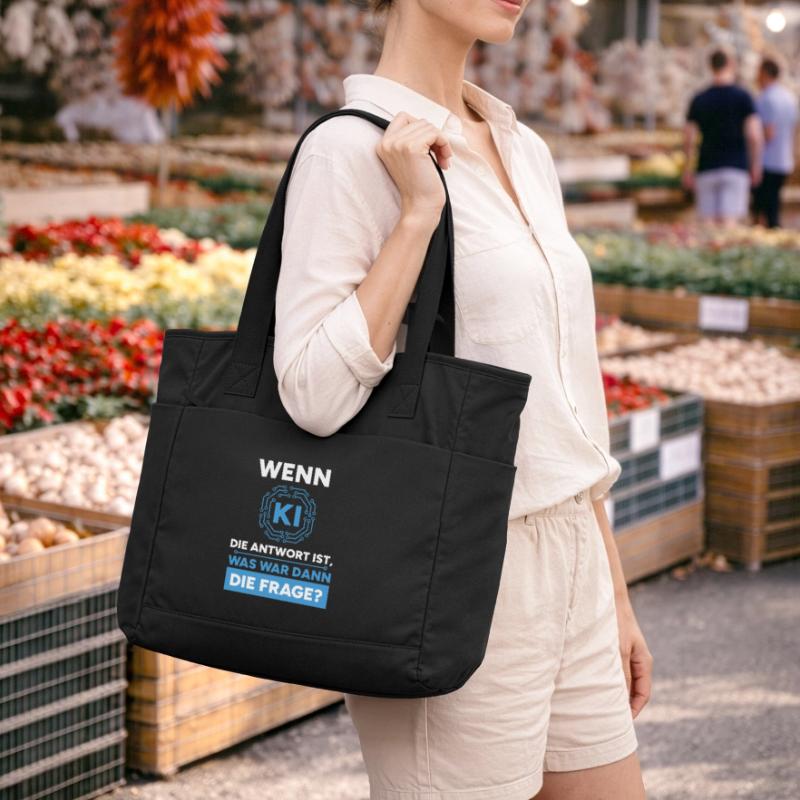 Artificial Intelligence Question Answer Saying Water-Repellent Padded Bag