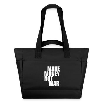 Make Money Not War - Water-Repellent Padded Bag - black - Front