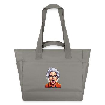 Erstaunte Großmutter - Wasserabweisende Padded Bag - Grau - Vorne