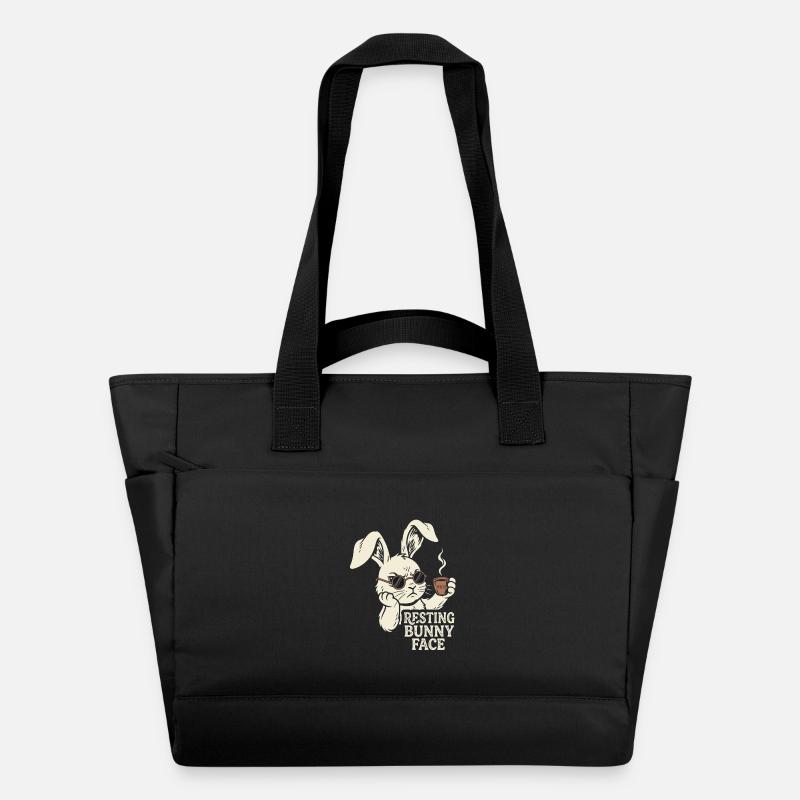 Grumpy Bunny Kaffee - Morgen Hase - Wasserabweisende Padded Bag - Schwarz