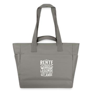 Rente 2026 Rentner Ruhestand Geschenk - Wasserabweisende Padded Bag - Grau - Vorne