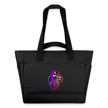 Zeitreisende Schildkröte - Wasserabweisende Padded Bag - Schwarz - Vorne
