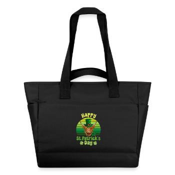 St. Patrick's Tag Schottisches Hochlandrind - Wasserabweisende Padded Bag - Schwarz - Vorne