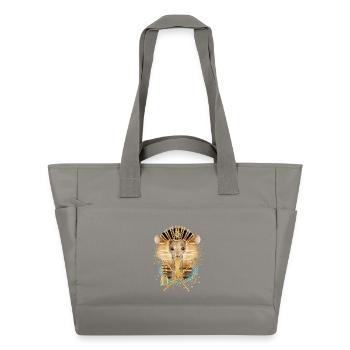 Mouse with Egyptian Pharaoh Mask - Water-Repellent Padded Bag - grey - Front