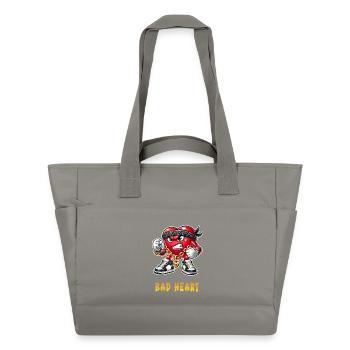 Bad heart gangster design - Water-Repellent Padded Bag - grey - Front