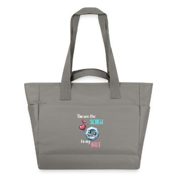 Drôle de conception de paires de boulons d’écrou - Sac matelassé déperlant - gris - Devant
