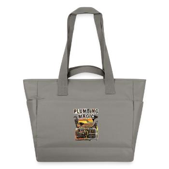 Plombier Rétro Vintage - Sac matelassé déperlant - gris - Devant