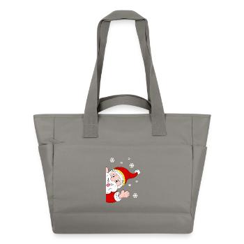 Joyeux Père Noël Salutation à la neige - Sac matelassé déperlant - gris - Devant