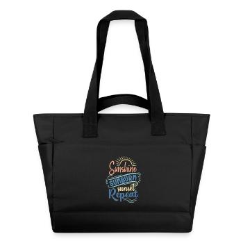 Soleil Coup De Soleil Coucher De Soleil Répéter - Sac matelassé déperlant - noir - Devant