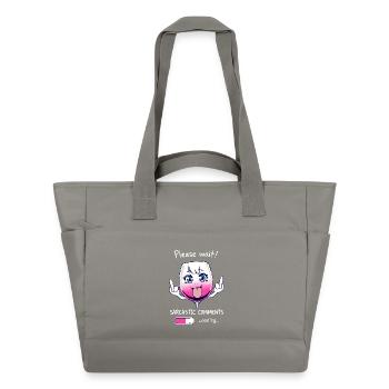 Sarkastisches Weinglas - Wasserabweisende Padded Bag - Grau - Vorne