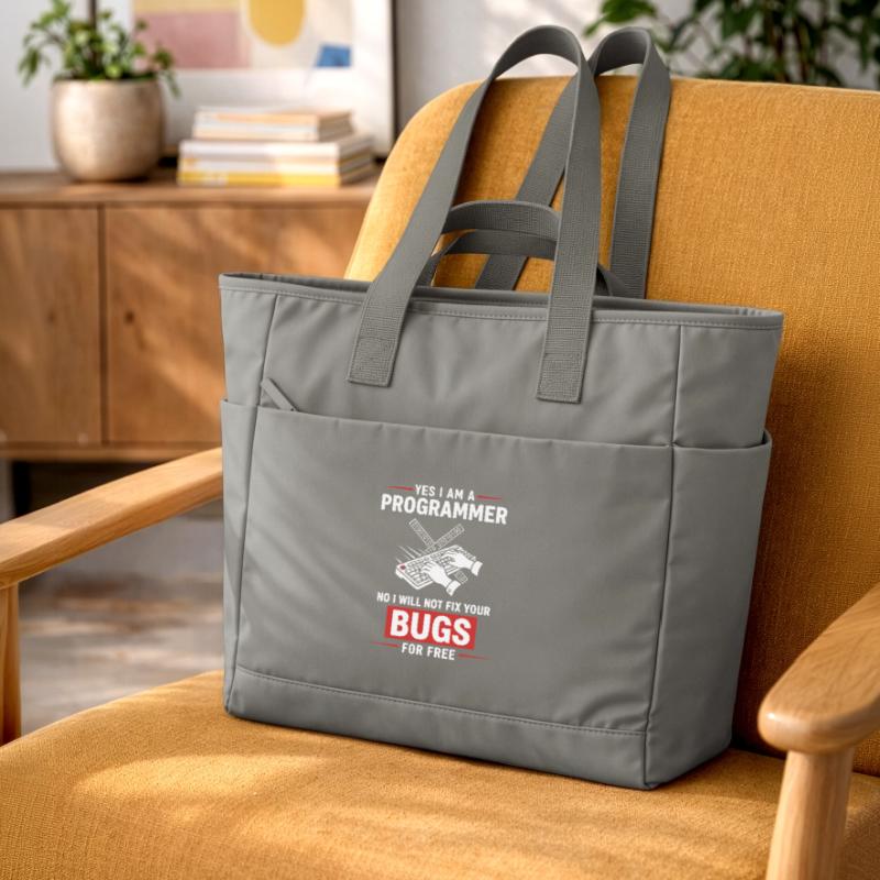 Humor Fixed Programmer No Bugs Water-Repellent Padded Bag
