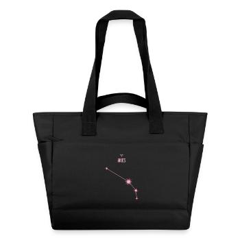 Widder-Tierkreiszeichen Sternbild Pastellrosa - Wasserabweisende Padded Bag - Schwarz - Vorne