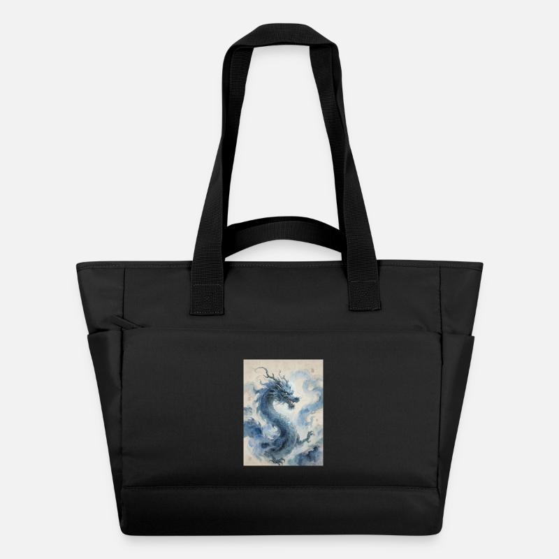 Die himmlische Apotheose: Blauer Drache – Unendlichkeit - Wasserabweisende Padded Bag - Schwarz