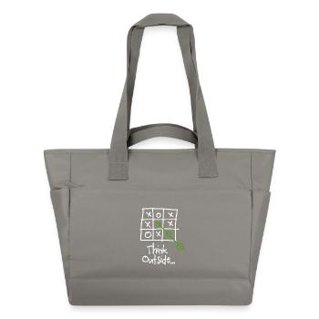 Think Outside the Box - Pensez Hors des Cases - Sac matelassé déperlant - gris - Devant