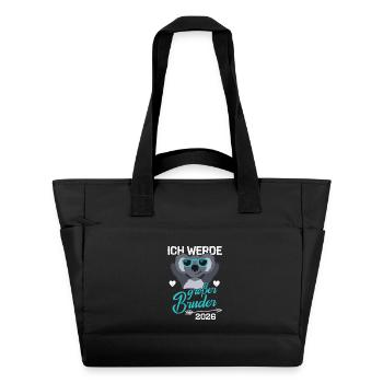 Je vais être Big Brother Bébé Enceinte 2026 - Sac matelassé déperlant - noir - Devant