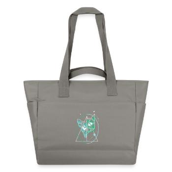 Dog and Cat Abstract - Water-Repellent Padded Bag - grey - Front