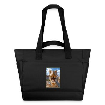 Dino Dinosaur Dinosaur - Water-Repellent Padded Bag - black - Front