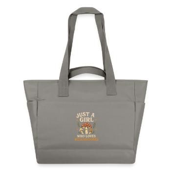 Just a Girl Who Loves Mushrooms - Water-Repellent Padded Bag - grey - Front