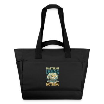 Chat en vacances - Sac matelassé déperlant - noir - Devant