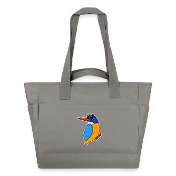 Niedlicher Eisvogel - Wasserabweisende Padded Bag - Grau - Vorne